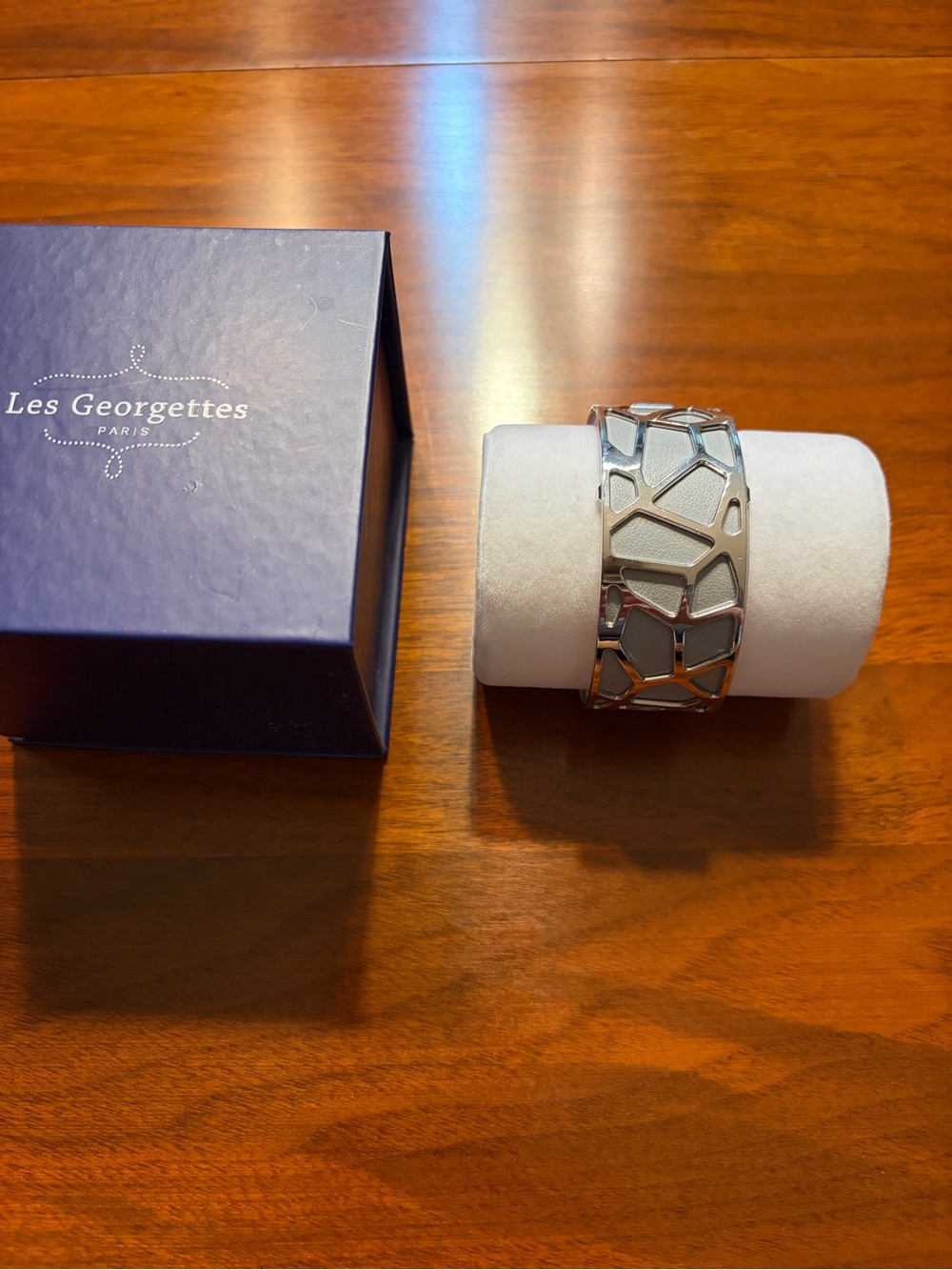 Men's Silver Geometric Cuff Bracelet